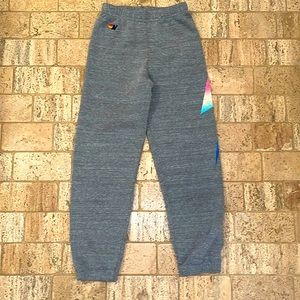 AVIATOR NATION KIDS GREY BOLT SWEATPANTS — (Size 10, kids) — hard to find/get